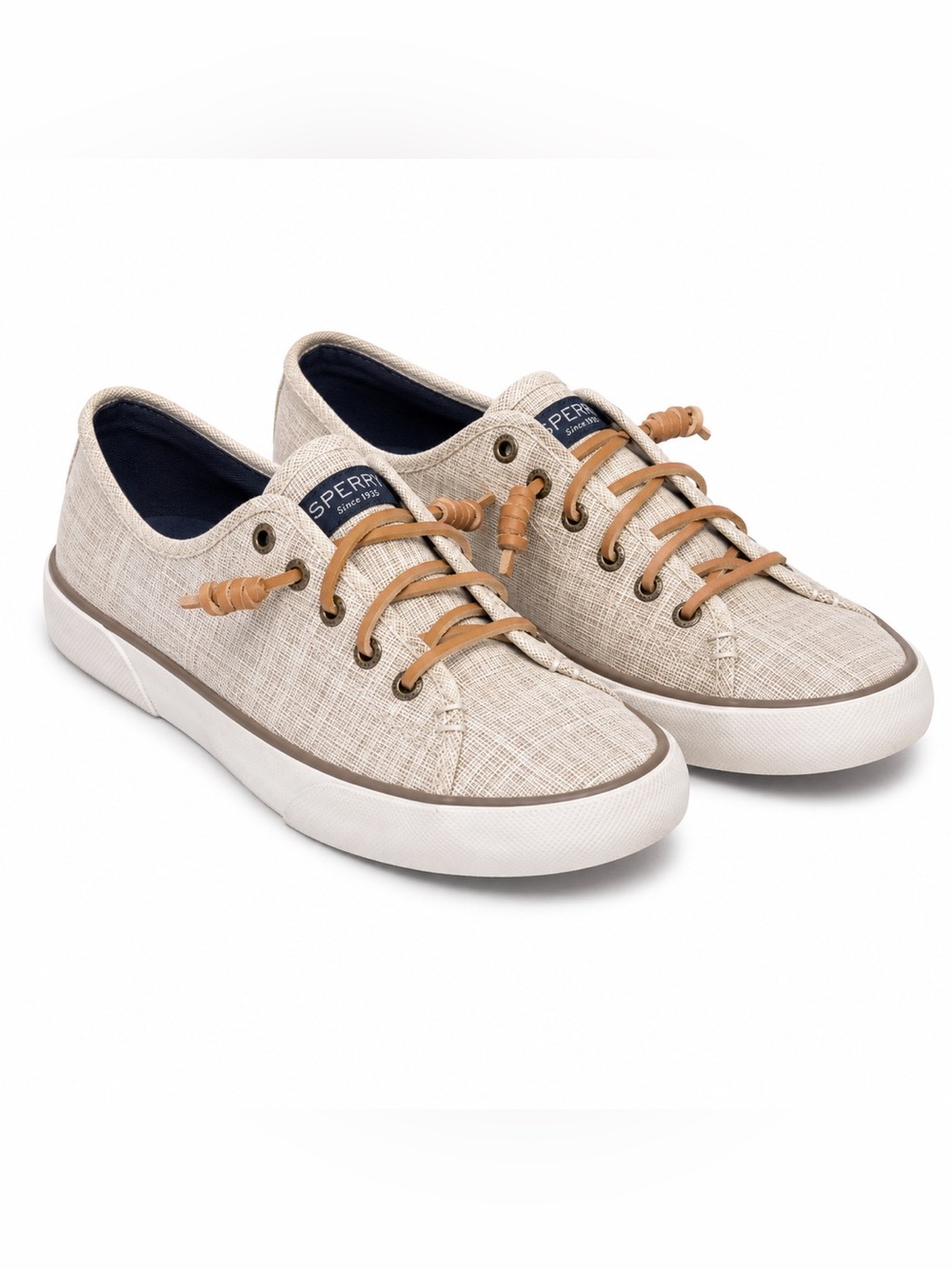 Sperry Top-Sider Women’s 6.5 Seacoast Crosshatch Canvas Sneakers